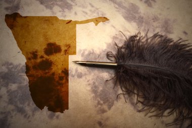 Vintage Namibya Haritası