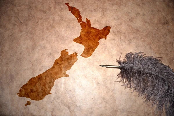 Jahrtausendkarte Neuseeland — Stockfoto