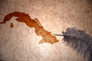 Vintage Küba Haritası