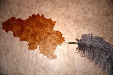 Vintage Belçika Haritası