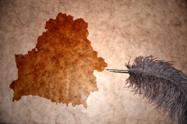 Vintage Beyaz Rusya Haritası