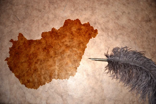 Vintage Macaristan haritası