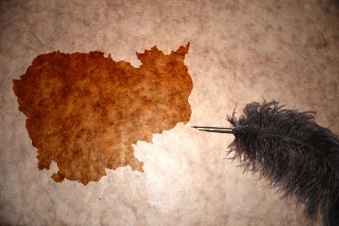 Vintage Kamboçya Haritası 