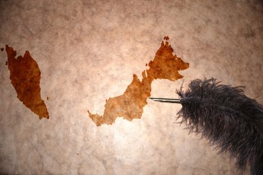 Vintage Malezya Haritası 