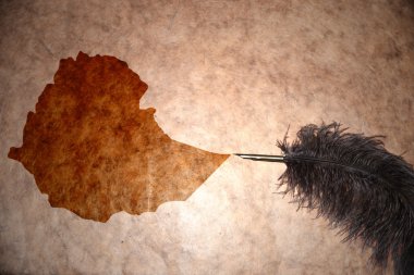 Vintage Etiyopya Haritası 