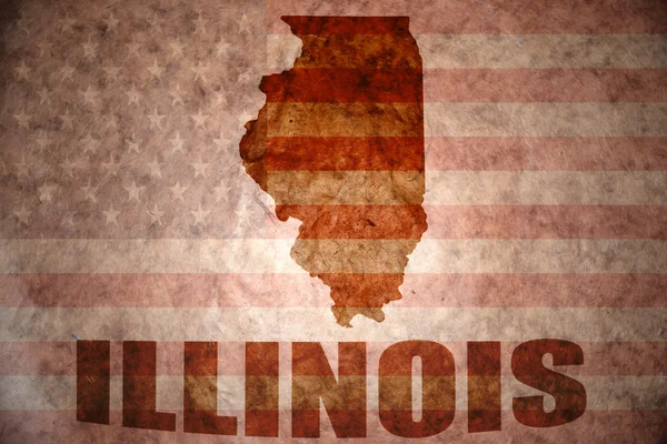 Vintage illinois map — Stock Photo, Image