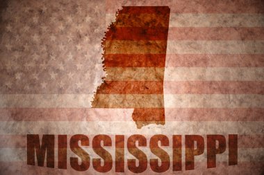 Vintage mississippi harita