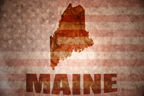 Mappa del Maine vintage — Foto Stock