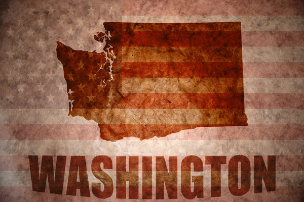 Vintage washington kaart — Stockfoto