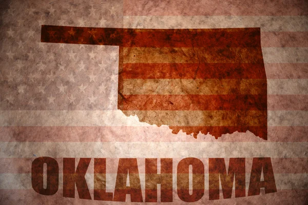 Винтажная карта Оклахомы — стоковое фото