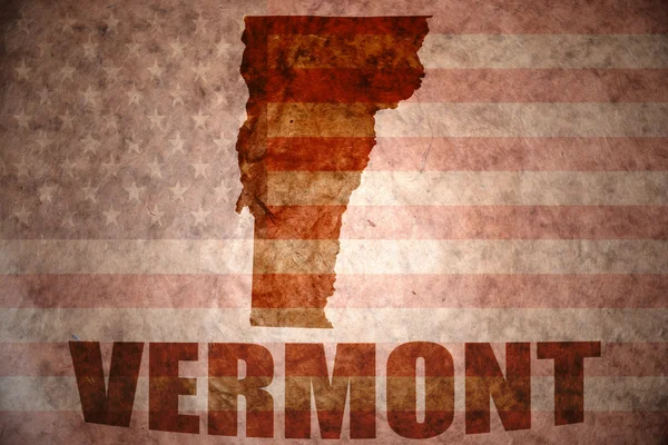 Винтажная карта Вермонта — стоковое фото