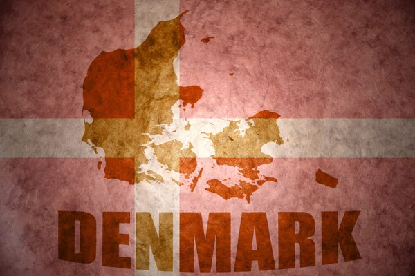 Vintage denmark map — Stock Photo, Image