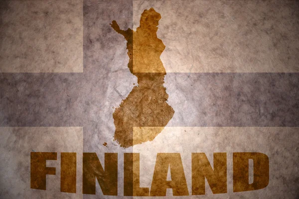 老式的芬兰地图 — 图库照片