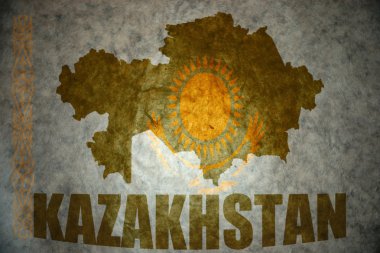 Vintage Kazakistan bayrağı
