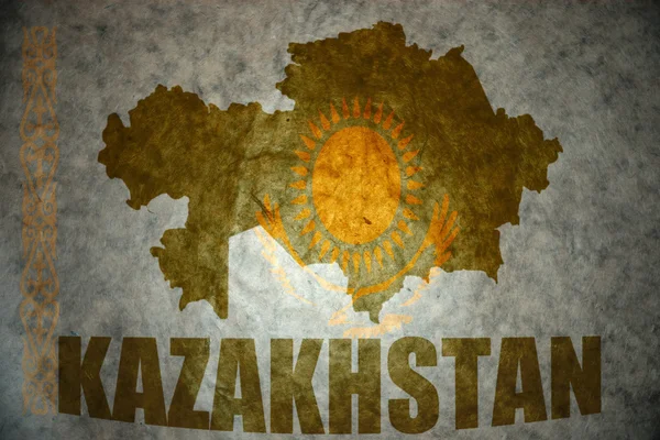 Vintage kazakhstan flag — Stock Photo, Image