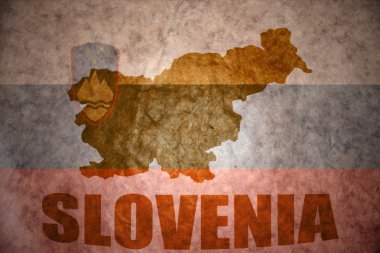 Vintage Slovenya harita
