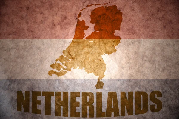 Mappa Vintage Paesi Bassi — Foto Stock