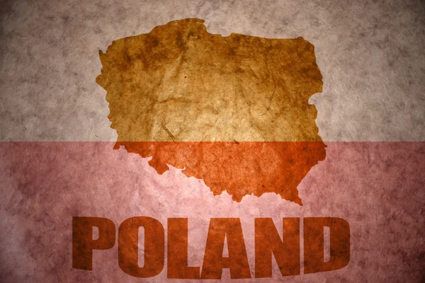 Стародавню карту Польщі — стокове фото
