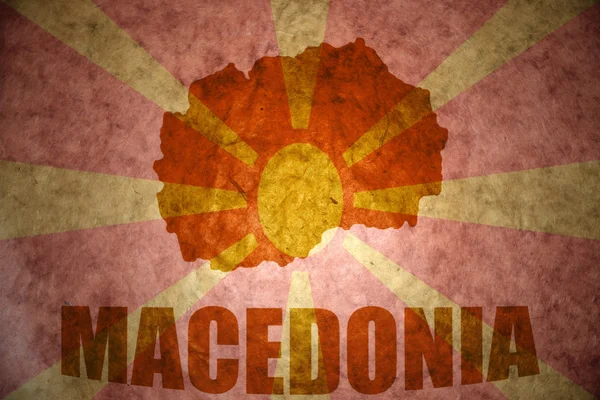 Vintage Macedonië kaart — Stockfoto