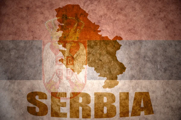 Mappa Vintage Serbia — Foto Stock