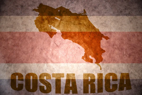 Vintage Costa Rica kaart — Stockfoto