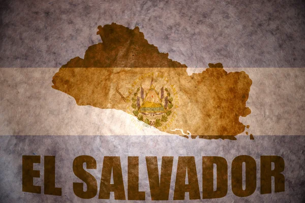 Vintage χάρτη του Ελ Σαλβαδόρ — Φωτογραφία Αρχείου