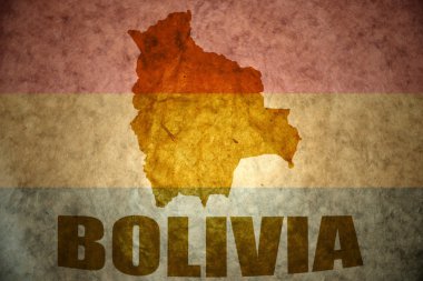 Bolivya vintage harita 