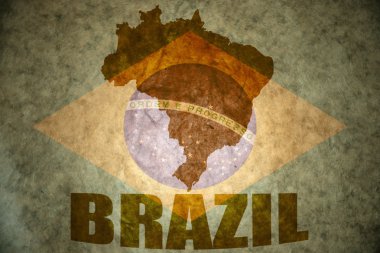 brazil vintage  map  clipart