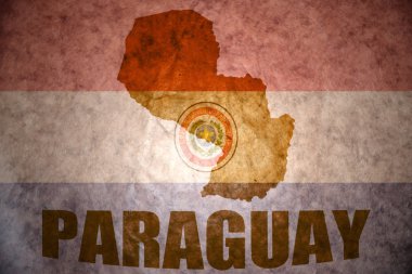 Paraguay vintage harita 