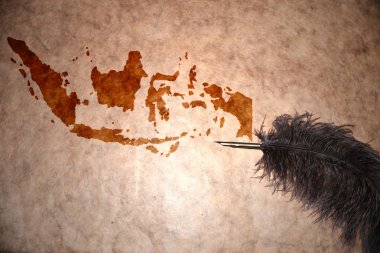 Vintage Endonezya Haritası 