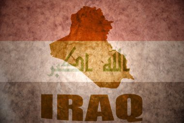 Irak vintage harita 