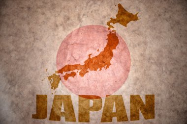 Japonya vintage harita 