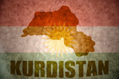 Kürdistan vintage harita 