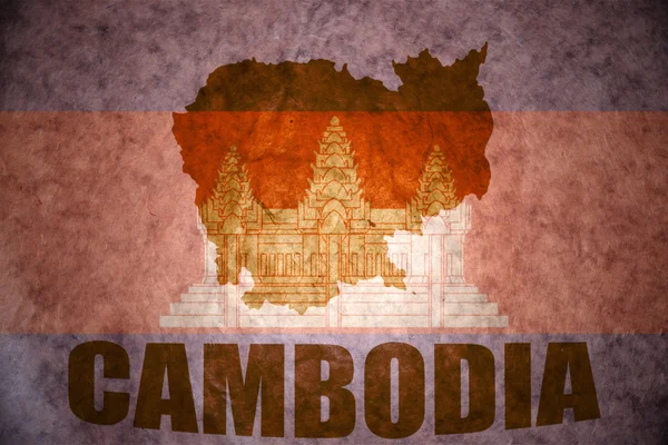 Cambodia mapa do vintage — Fotografia de Stock