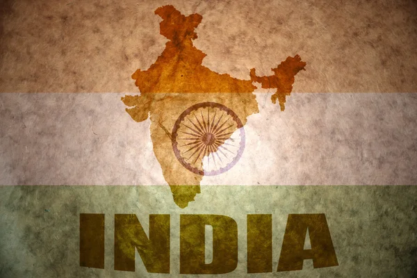 Винтажная карта Индии — стоковое фото