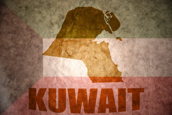 Kuwait Vintage Karte — Stockfoto