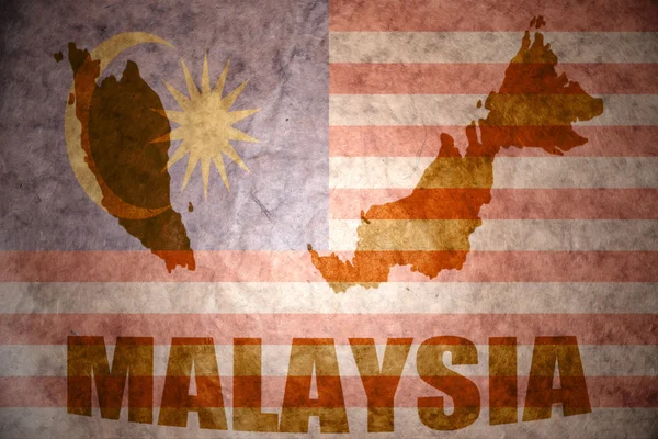 Malaysia peta vintage — Stok Foto