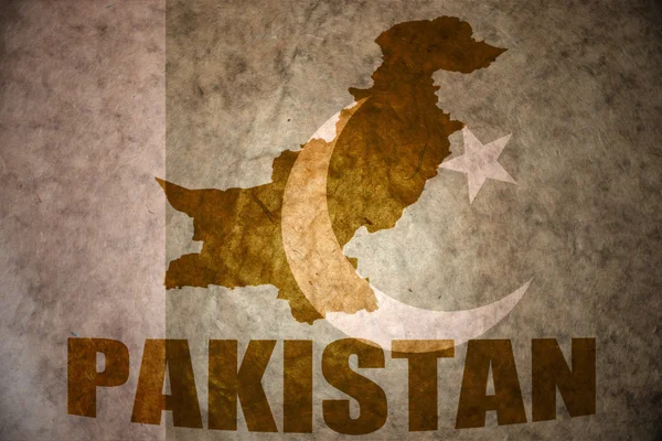 巴基斯坦古董地图 — 图库照片