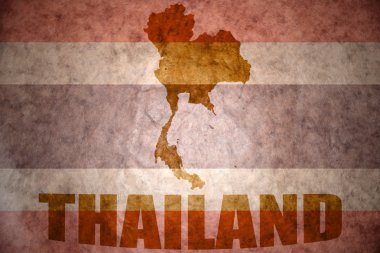 Tayland vintage harita 