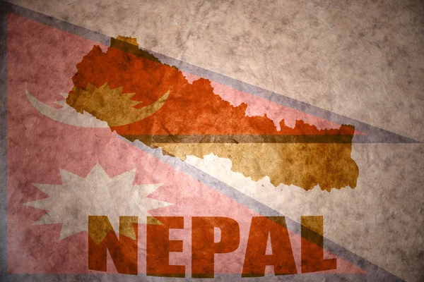 Винтажная карта Непала — стоковое фото