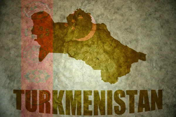 Turkmenistan mappa vintage — Foto Stock