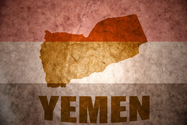 Jemen vinobraní mapa — Stock fotografie