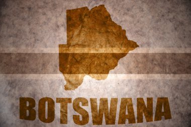 Botsvana vintage harita 