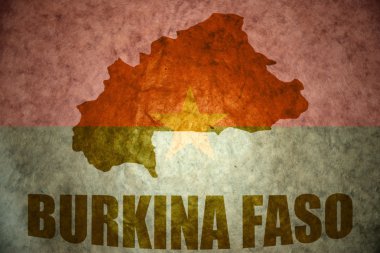 Burkina faso vintage harita 