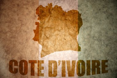 Fildişi Sahili vintage harita 