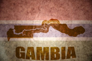 Gambiya vintage harita 
