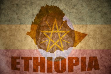 Etiyopya vintage harita 