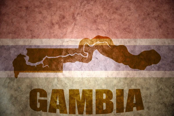 Gambia vintage map — Stock Photo, Image