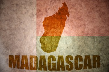 Madagaskar vintage harita 