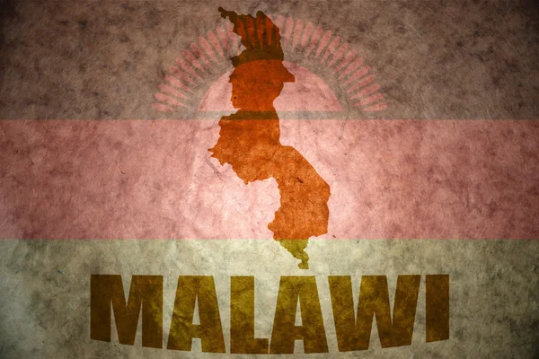 Malawi mapa do vintage — Fotografia de Stock